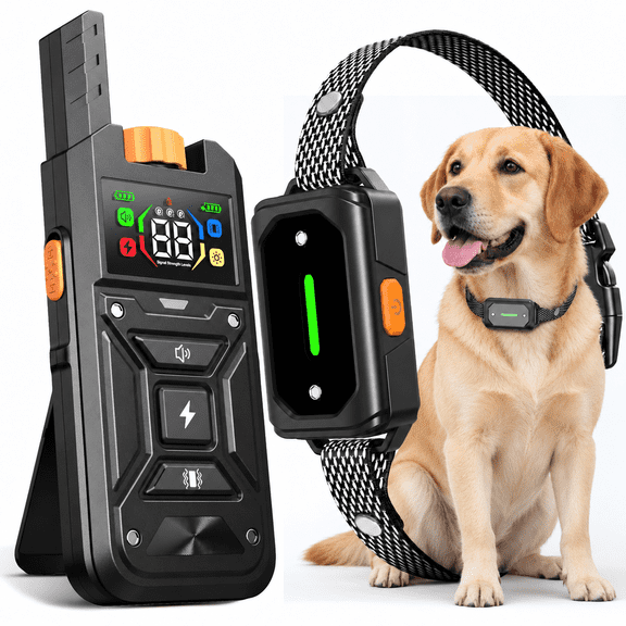 HUTACT Dog Shock Collar, 99 Levels Remote Training Collar for Large Dogs, 2600FT Quick Shock Waterproof Wireless Bark Collar, 3 Safe Adjustable Modes: Beep, Vibration, Shock