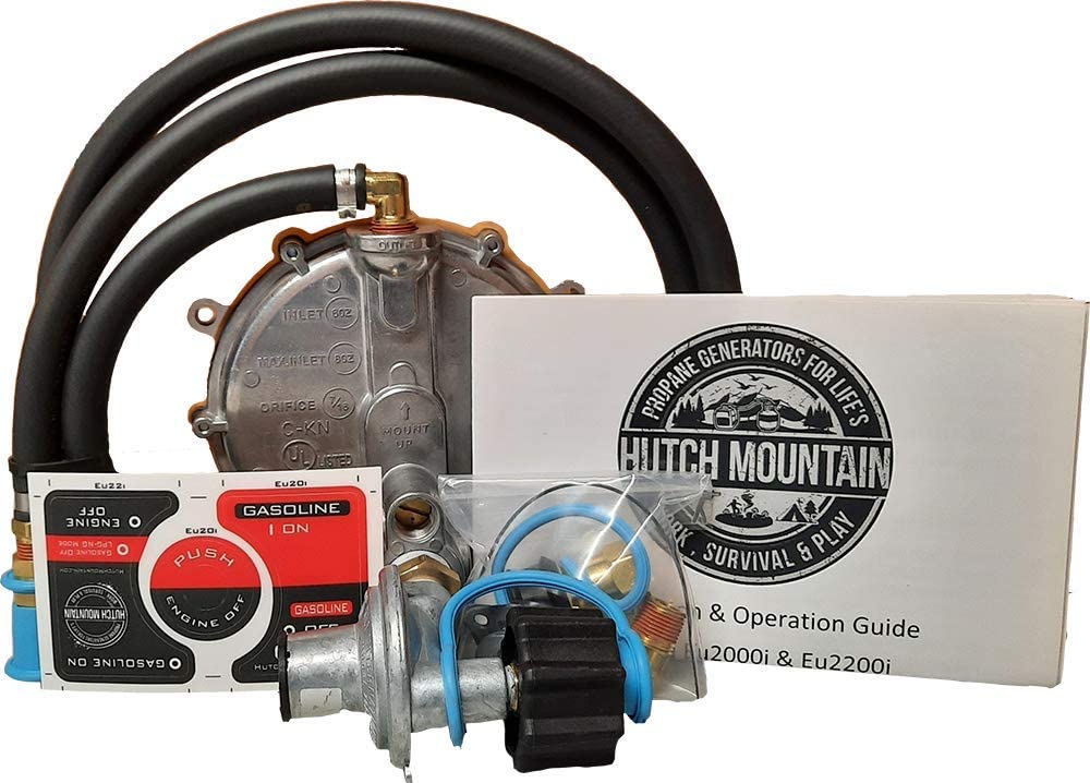 Hutch Mountain New Honda EU2200i Propane, Natural Gas & Gasoline Small Generators Tri Fuel Kit eui Conversion