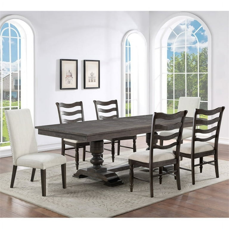 7 piece online espresso dining set