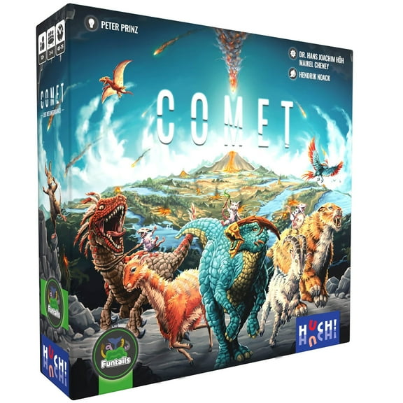Hutter Trade: Comet - Strategy Board Game, Prehistoric Themed, Engine Building, Save Extinct & Endanger Species From The Comet, Ages 12+, 2-4 Players