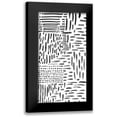 thumbnail image 1 of Hutton 11x18 Black Modern Framed Museum Art Print Titled - Black and White Marking 1, 1 of 5