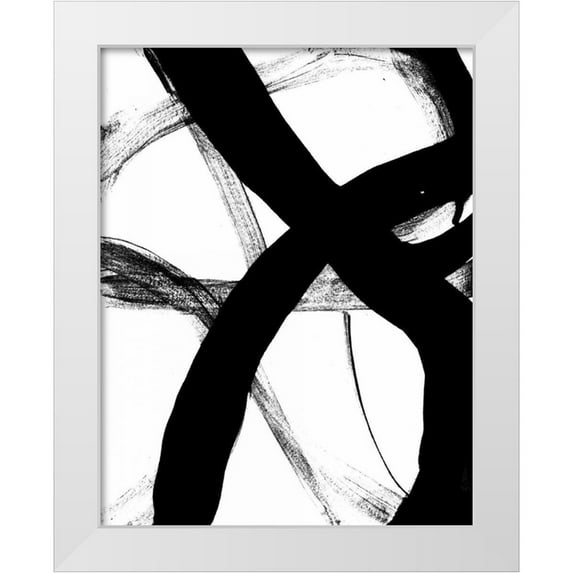 Hutton 12x14 White Modern Wood Framed Museum Art Print Titled - Blot and White 1