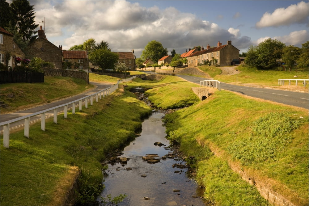Hutton Le Hole North Yorkshire England Canvas Art - John Short Design Pics (36 x 24)