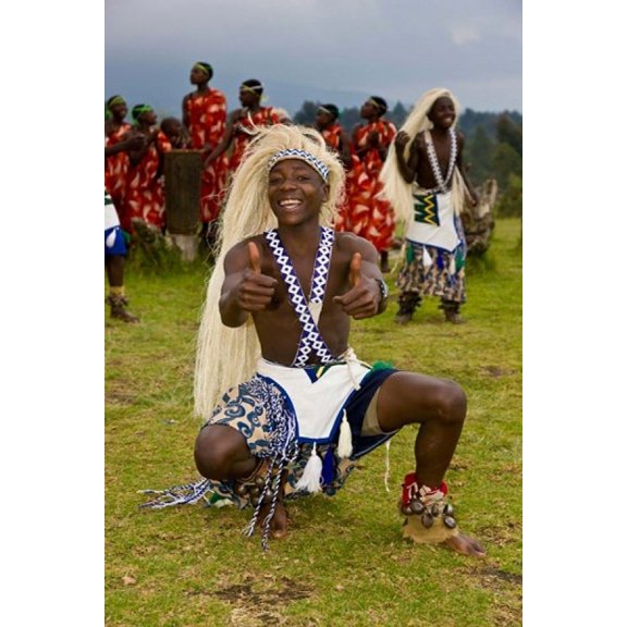 Hutu tribe Male Dancer, Rwanda Poster Print by Ralph H. Bendjebar (18 x 24)