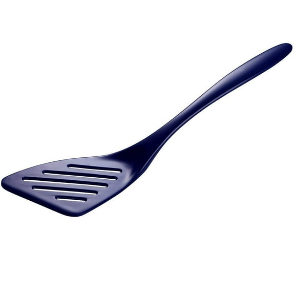 Gourmac 12-Inch Melamine Slotted Turner Spatula, Cobalt Blue
