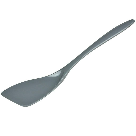 Hutzler 12.5 Inch Melamine Angled Solid Turner Spatula - Gray