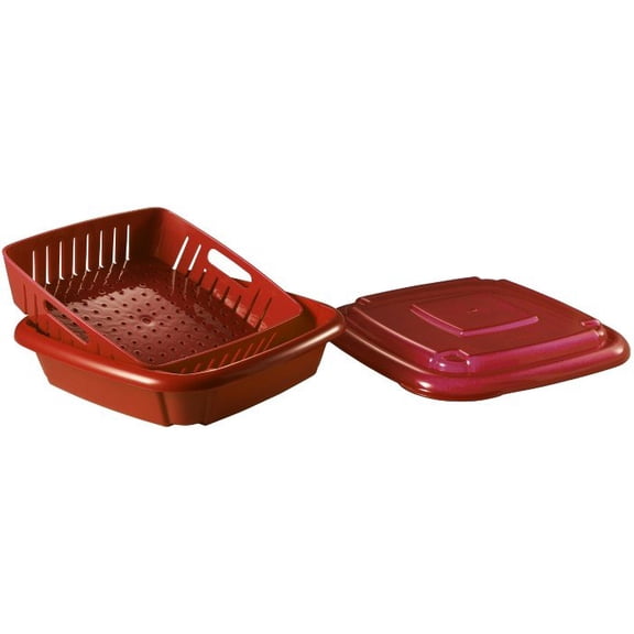 Hutzler 3-in-1 Bitty Box Berry Keeper, Berry Colander & Saver Container, 9oz / 1 Cup Capacity - Red