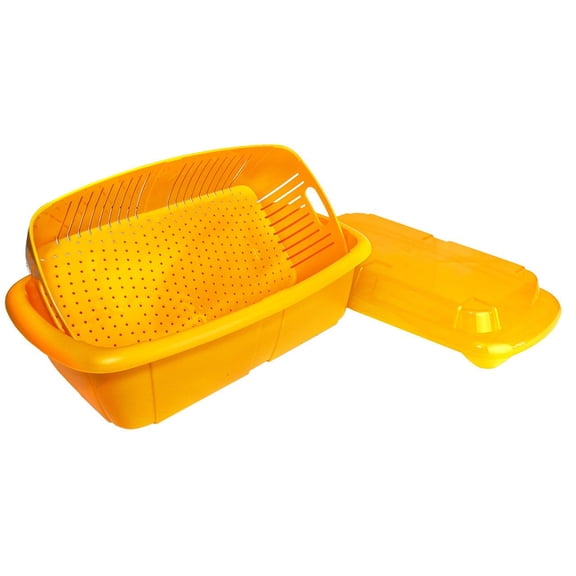 Hutzler 3-in-1 Fruit Saver Basket, Colander and Container, 2 Quarts, Apricot