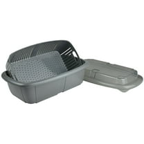 Hutzler 3-in-1 Fruit Saver Basket, Colander and Container, 2 Quarts, Gray