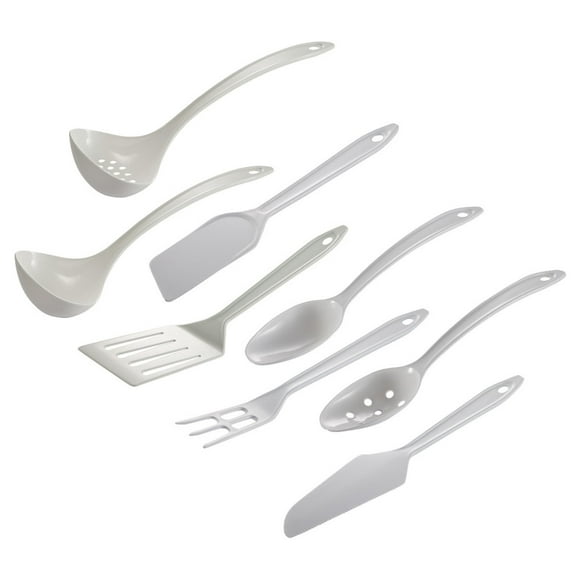 Hutzler 8PC LOPOL Reinforced Nylon Kitchen Cooking Utensil Set - White