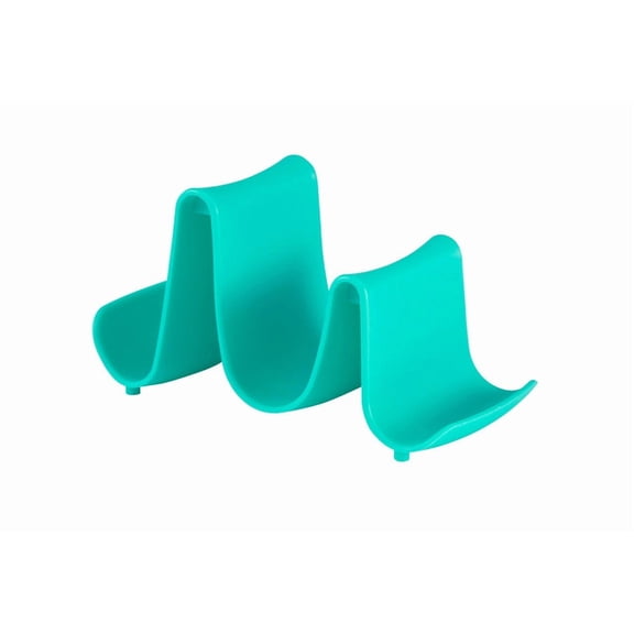 Hutzler Compact Pot Lid Stand and Spoon Rest, Space Saving Design, Turquoise