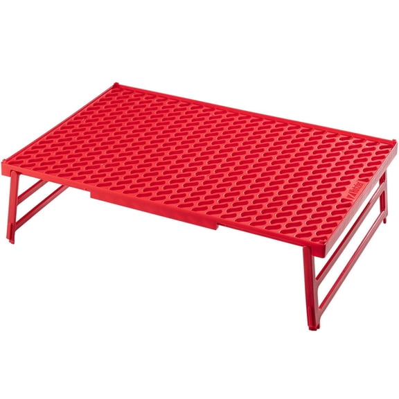 Hutzler Coolwave Stackable Cooling Rack, 15 x 10 Inches, Collapsible Baking Rack, BPA Free, Red