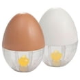 thumbnail image 1 of Hutzler Egg Scrambler & Egg Separator - Quick Easy Way to Beat Eggs - Brown and White Set, 1 of 3