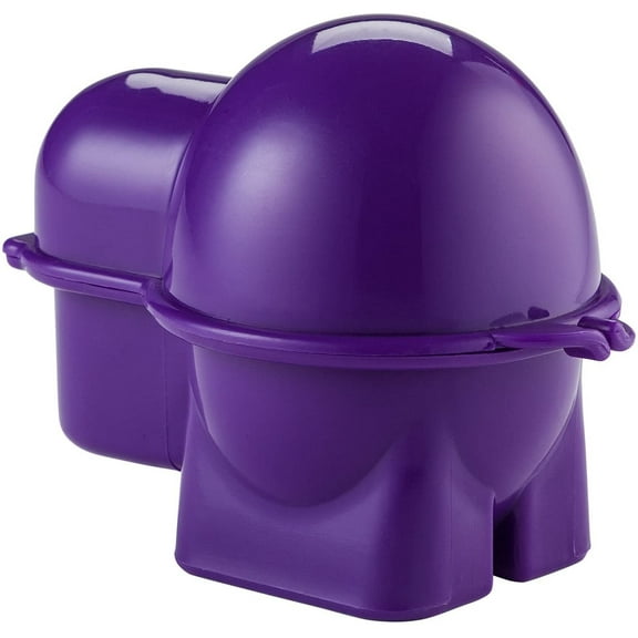 Hutzler Egg To-Go Container with Salt Shaker, Purple