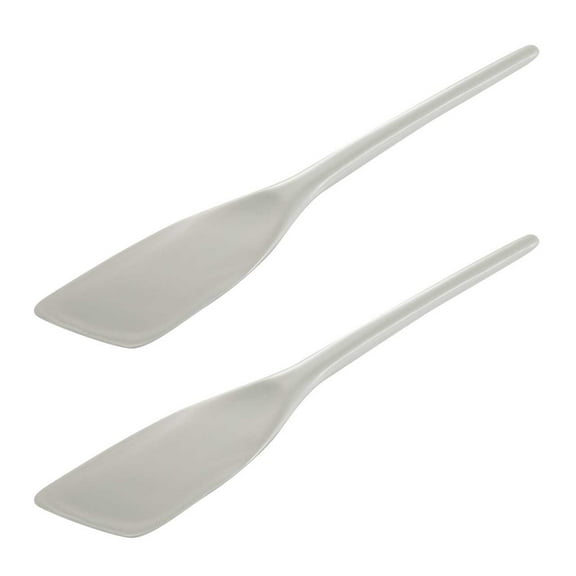 Hutzler Flexible Nylon Spatula Scraper, 11", White, Set of 2