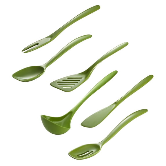 Hutzler Green Melamine Mini Utensils, 6-Pc. Set
