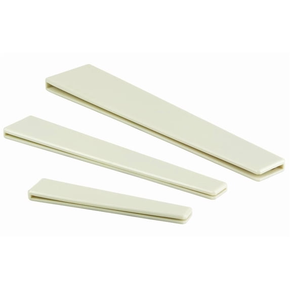 Hutzler Kitchen Knife Edge Guards, Set of 3 Knife Blade Protectors, Fits 4, 6, and 8-inch Blades, White