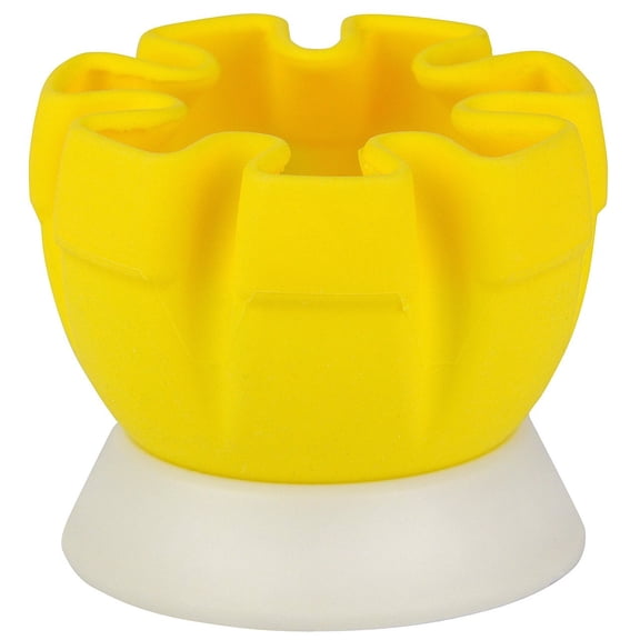 Hutzler Lemon / Lime Citrus Squeezer with Stand, Silicone Hand Juicer- Easy Mess-Free Squeezing for Table Serving - Yellow