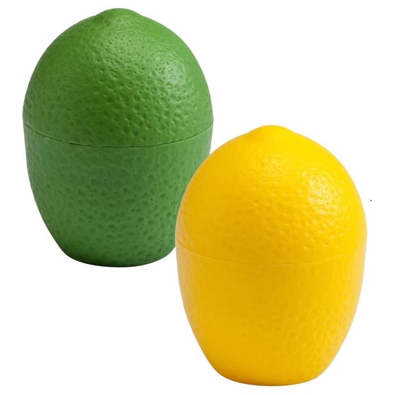 Hutzler Lemon and Lime Saver Keeper Storage Durable Plastic Container Set - Keeps Fresh Longer