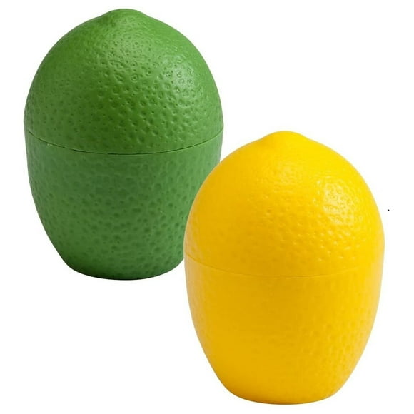 Hutzler Lemon and Lime Saver Keeper Storage Durable Plastic Container Set - Keeps Fresh Longer