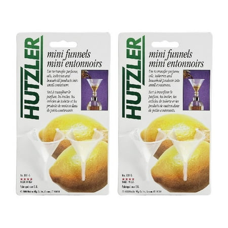 Hutzler Mini Funnels Set of 2 Plastic Clear, 2 Pack