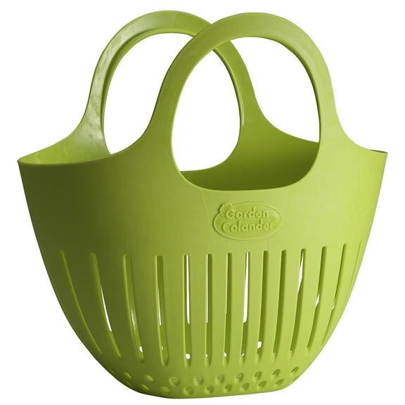 Hutzler Mini Garden Colander Bag with Carrying Handle, Collect Carry & Clean Your Fresh Picked Fruit and Vegetables, Green