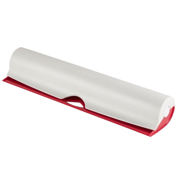 Hutzler Refillable Wrap Dispenser - Stores & Dispenses Foil, Plastic Wrap, Wax Paper and Parchment Paper - Red