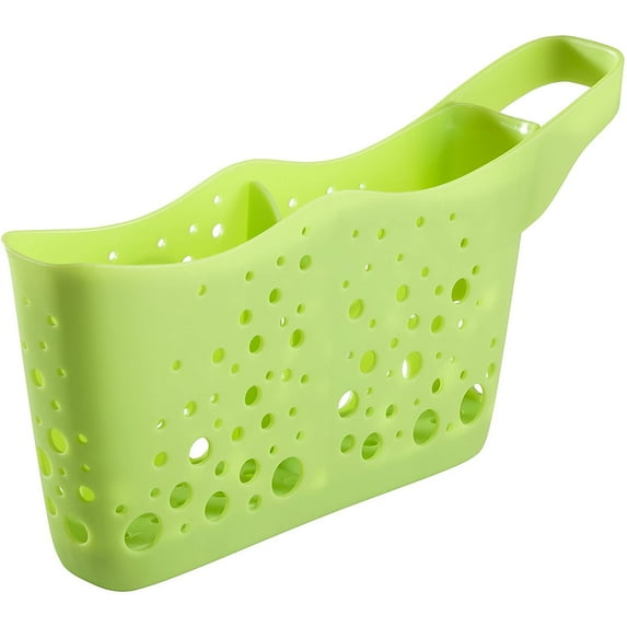Hutzler Sponge Station Duo In Sink Sponge Caddy w/Drain Holes, Green