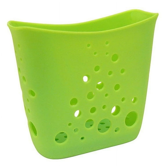 Hutzler Sponge Station Sink Caddy - Kitchen Sink Sponge Holder with Suction Cup - Green