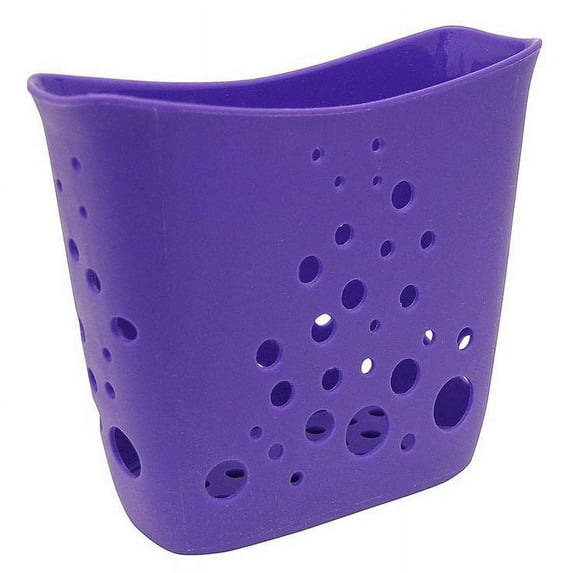 Hutzler Sponge Station Sink Caddy - Kitchen Sink Sponge Holder with Suction Cup - Purple