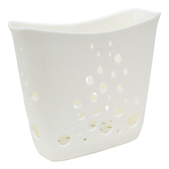 Hutzler Sponge Station Sink Caddy - Kitchen Sink Sponge Holder with Suction Cup - White