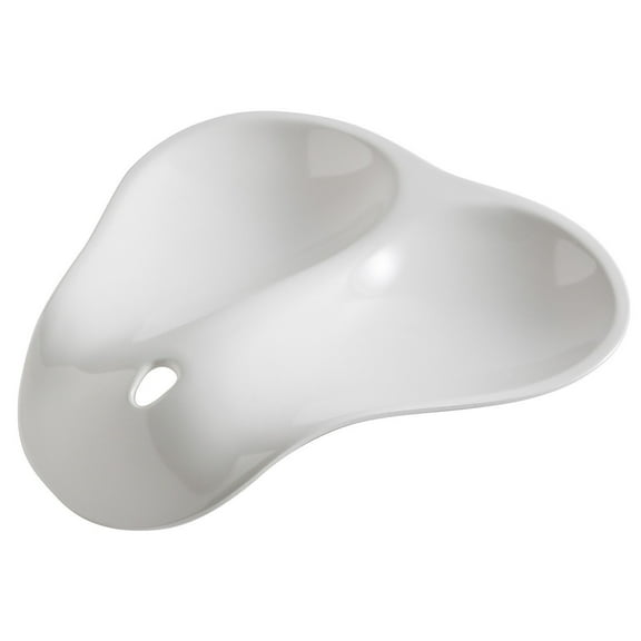 Hutzler Twin Double Melamine Spoon Rest - Sleek Design Holds 2 Large Spoons - White