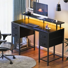 Baxton studio idabel dark brown wood modern desk with glass top discount