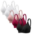 Huuilaibazoo Bras for Women 5pc No Steel Comfortable Breathable