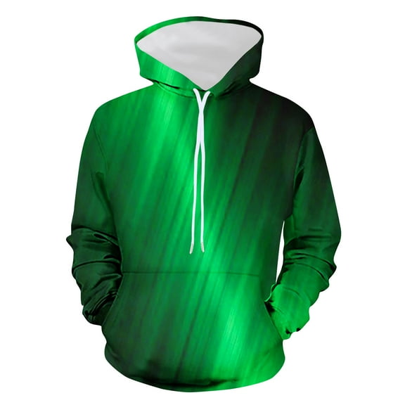 Huuilaibazoo Hoodies for Men Gradient Print 3D Graphic Cool Hoodie Plus Size Sweatshirts Drawstring Pocket Pullover