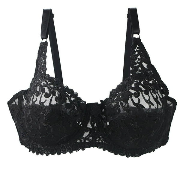 Huuilaibazoo Bralette for Women Sexy Underwire Push Up Bra Padded Lift Support Large Busts Minimizer Bras