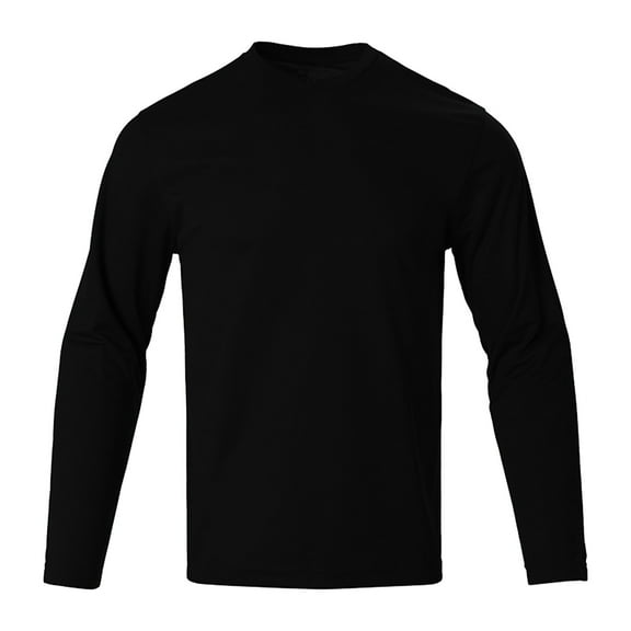 Huuilaibazoo Men's Long Sleeve Crew Neck T-Shirt Moisture Wicking Performance Athletic Shirts Quick Dry Lightweight Tops