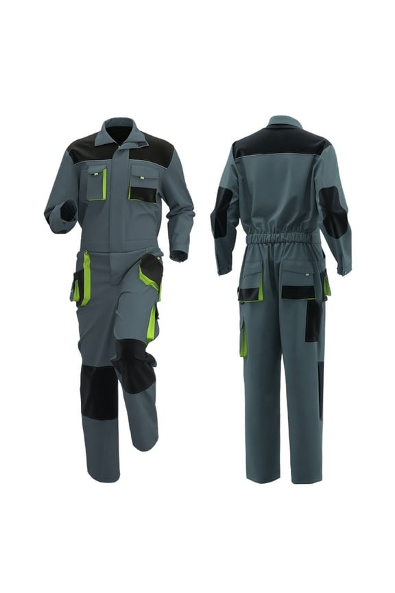 Men's Work Coverall Long Sleeves Overalls Mechanics Coveralls Workwear Jumpsuit with Multi Pockets
