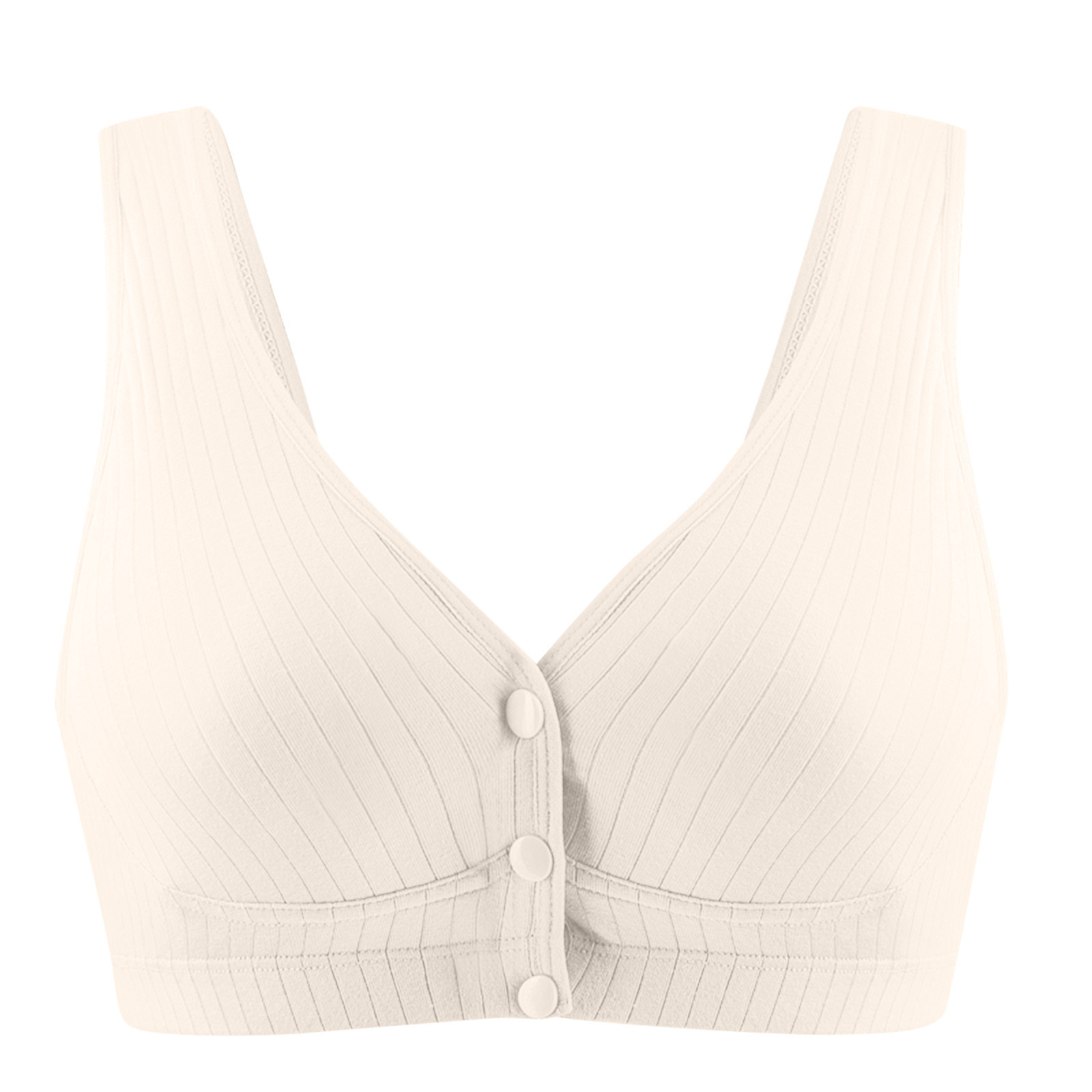 Huuilaibazoo Sleep Bras for Breastfeeding Women Button Front Breathable Wireless Maternity Comfy Bralette