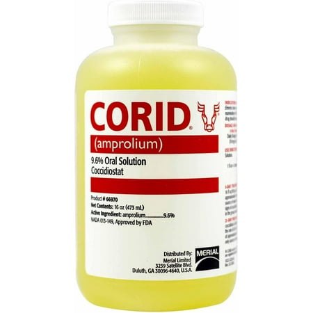 Merial Corid 9.6% Oral Solution for Calves Yellow, 16 oz