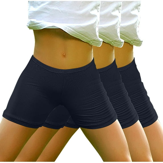 Huvoen 3pc Kids Boys Girls Cotton Linen Shorts Girls Fashion Casual Spring and Summer Solid Elastic Waist Kids Short Pants Navy 8 Years