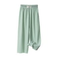 thumbnail image 1 of Huvoen Baby Girls' Single and Toddler French Terrys Jogger Pants Toddler Kids Baby Girls Fashion Cute Sweet Ice Silk Wide Leg Pants Trousers Pants Leggings Green 3-4Years, 1 of 4