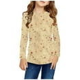 thumbnail image 1 of Huvoen Baby Girls' and Toddler Long Sleeve Ruffle Top Long Sleeve Round-Neck Blouses & Shirts Girls Long Sleeve Prints Shirts Cute Crewnecks Tops Dressy Casual Blouses Clothes Multicolor 7 Years, 1 of 6