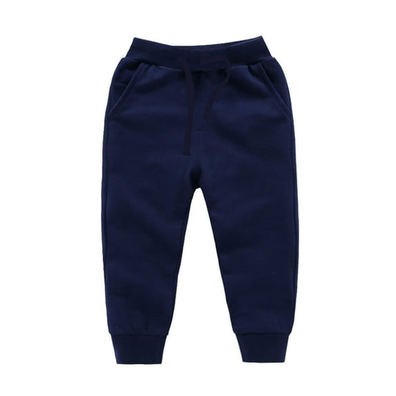 Huvoen Baby Girls' and Toddler Leggings Toddler Baby Boys Girls Candy Color Solid Color Leggings Casual Kids Sports Pants Navy 12-18 Months