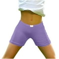 thumbnail image 1 of Huvoen Girls' Basic Solid Soft Dance Short Girls Casual Spring and Summer Solid Elastic Waist Kids Shorts Purple 5 Years, 1 of 4