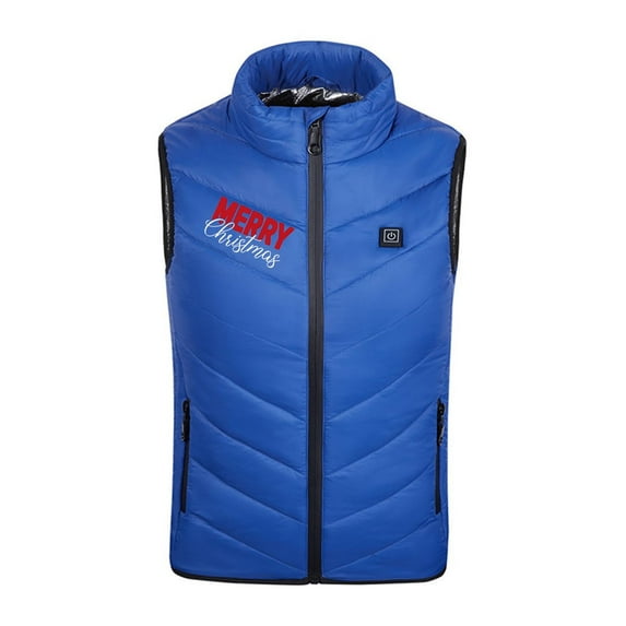 Huvoen Heated Vest Coat for Toddler Kids Baby Children USB Intelligent Constant Temperature Heated Plus Size Coat for Boys Girls Winter 2 Areas Heated Jacket Coat Blue 12-13 Years