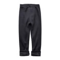 thumbnail image 1 of Huvoen Kids Solid Color Ribbed Bottoms Trousers Fall Winter Girls Elastic Pants Fashion Solid Color Brushed Warm Casual Plush Leggings Black 4-5 Years, 1 of 6