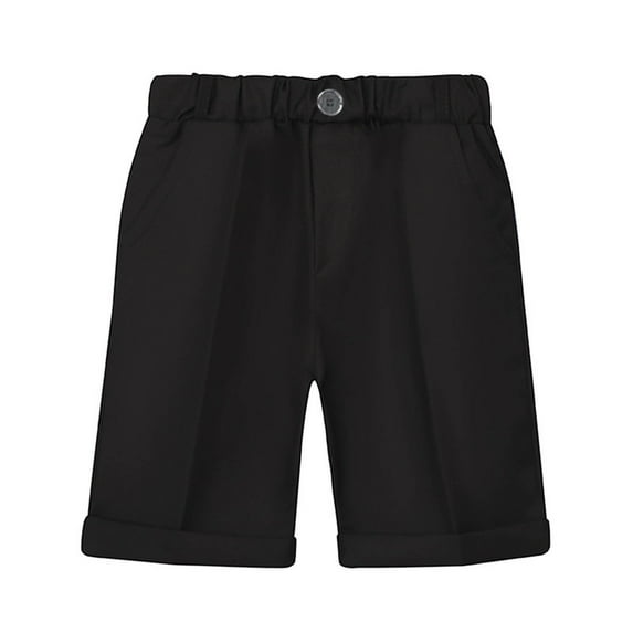 Huvoen Kids Summer Casual Fashion Soccer Shorts Toddler Kids Big Boy Fashion Cute Solid Color Casual School Uniform Suit Shorts Black 7-8 Years