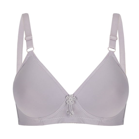 Huvoen Plus Size Sports Bras for Women Everyday Bras Woman's Fashion Plus Size Wirefree Comfortable Push Up Hollow Out Bra Underwear Purple XL