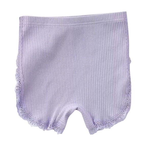 Huvoen Solid Color Active Running Shorts for Baby Girl's Child's Summer Girls Baby Leggings Casual Elastic Pants Shorts for Small and Medium-Sized Children's Outerwear Pants Purple 5 Years